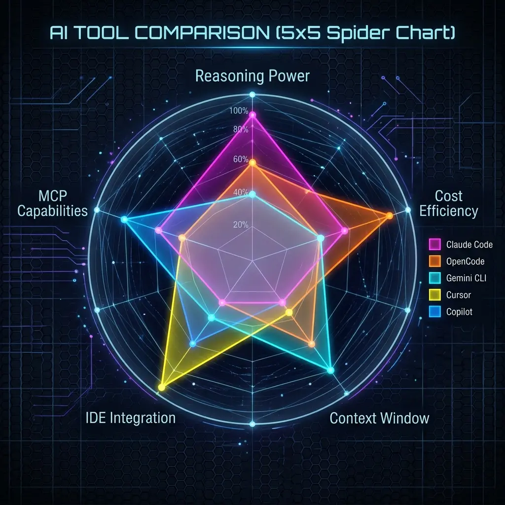 AI Coding Tools Radar Comparison