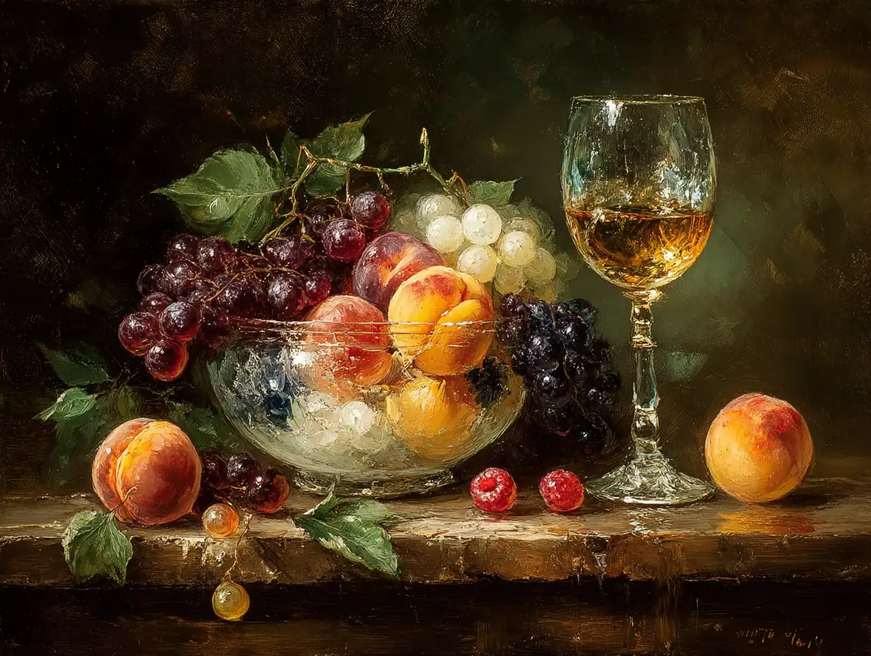 Dutch Golden Age still life with dramatic side lighting and rich colors