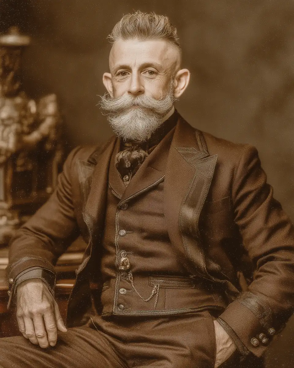 Vintage Victorian portrait with period-accurate styling and antique photograph quality