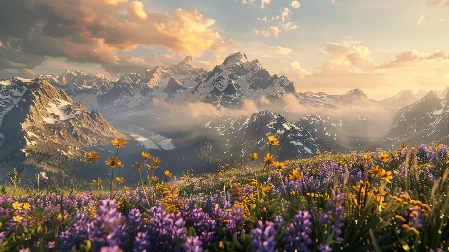 wildflower meadow in foreground