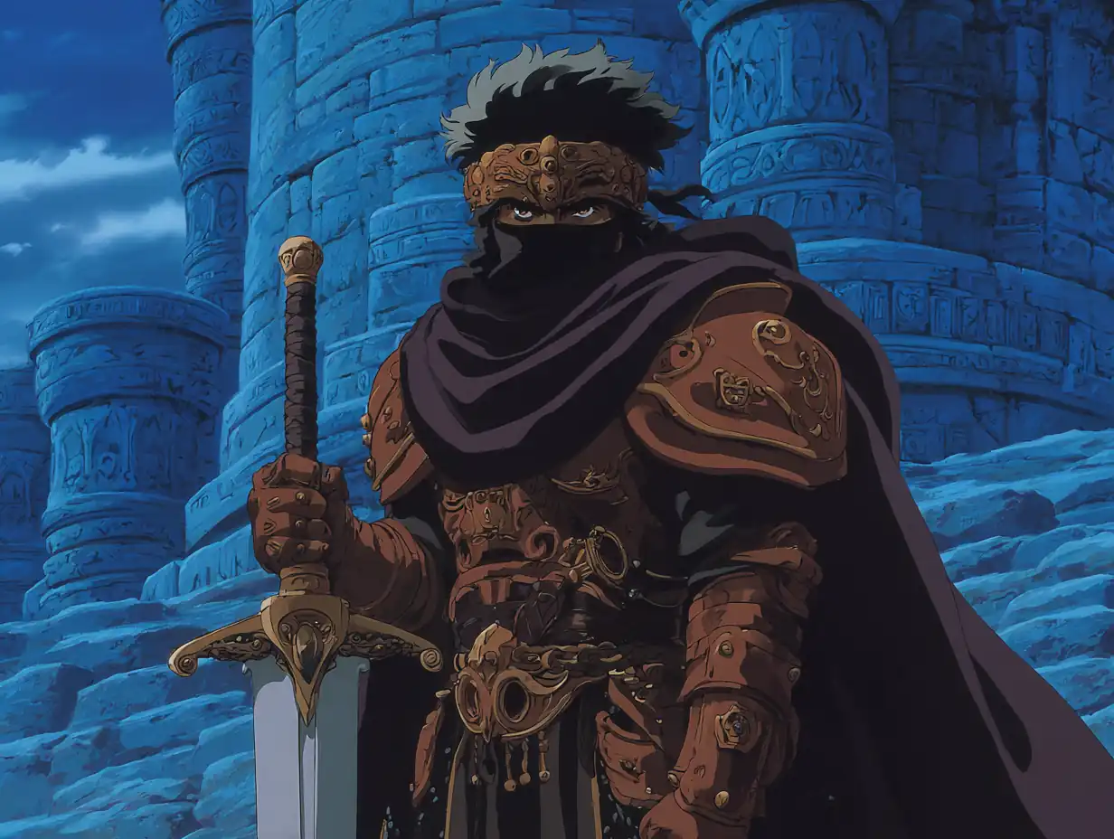 Dark fantasy warrior ornate armor headband